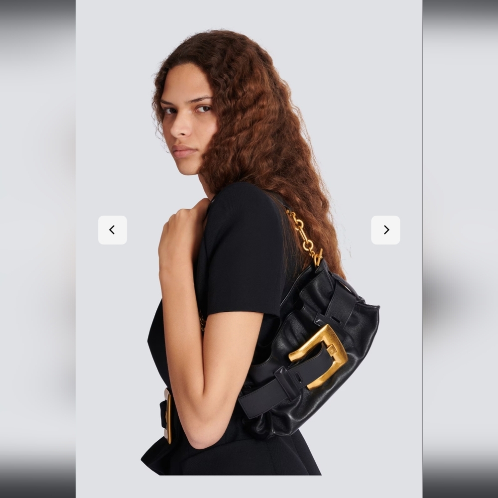 Balmain Black and Gold Shoulder Bag - Picture 9 of 17